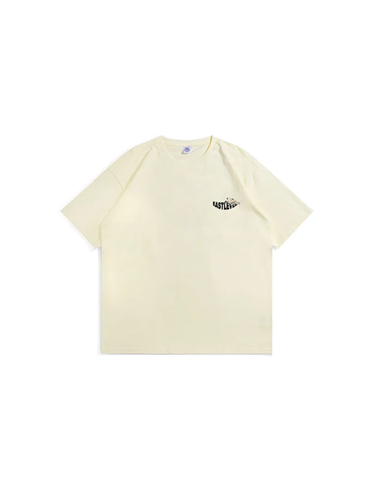 Letters Short Sleeve Loose Oversize Street T-Shirt