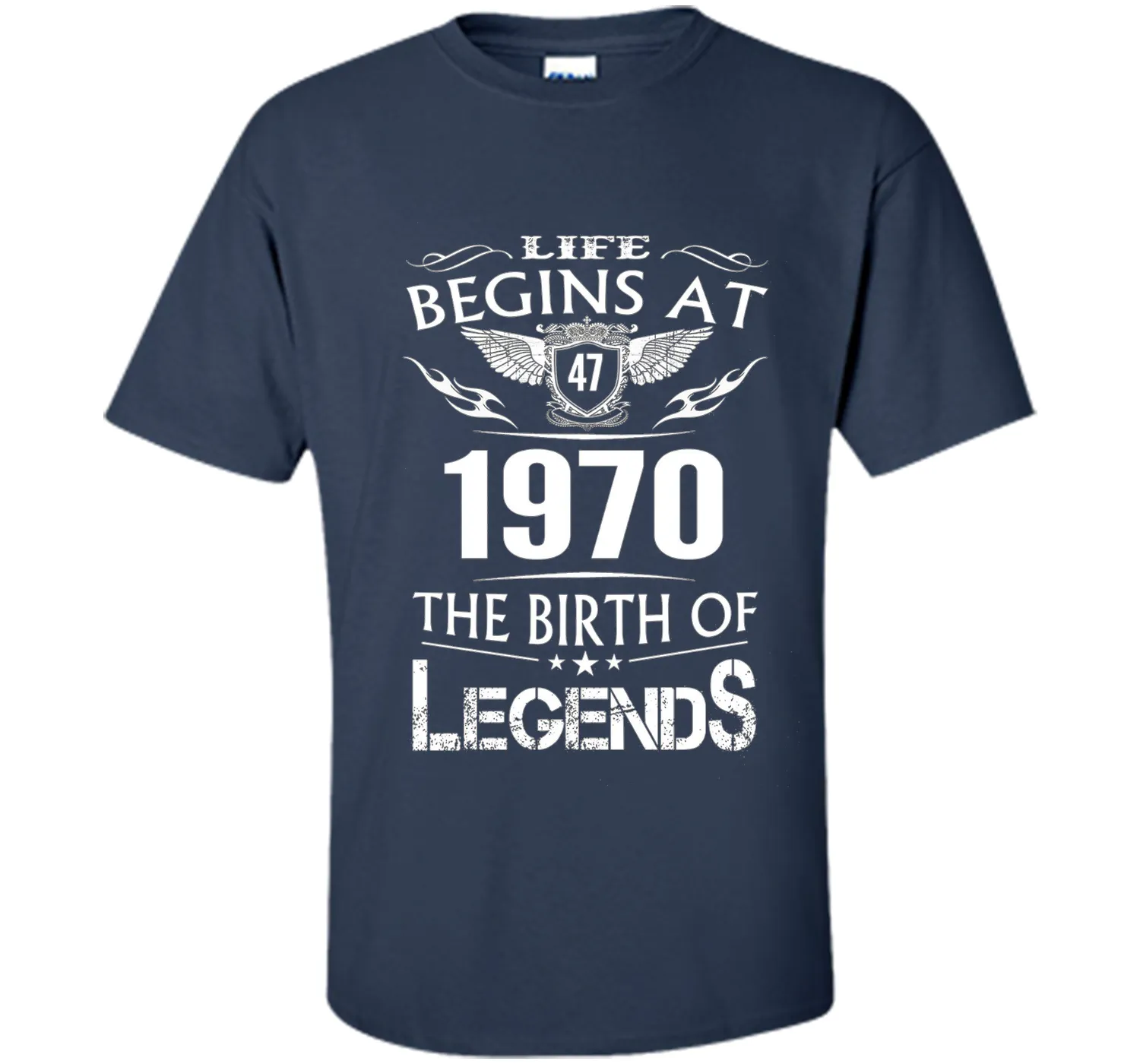 Life Begins At 47 1970 The Birth Of Legends T-Shirt cool shirt