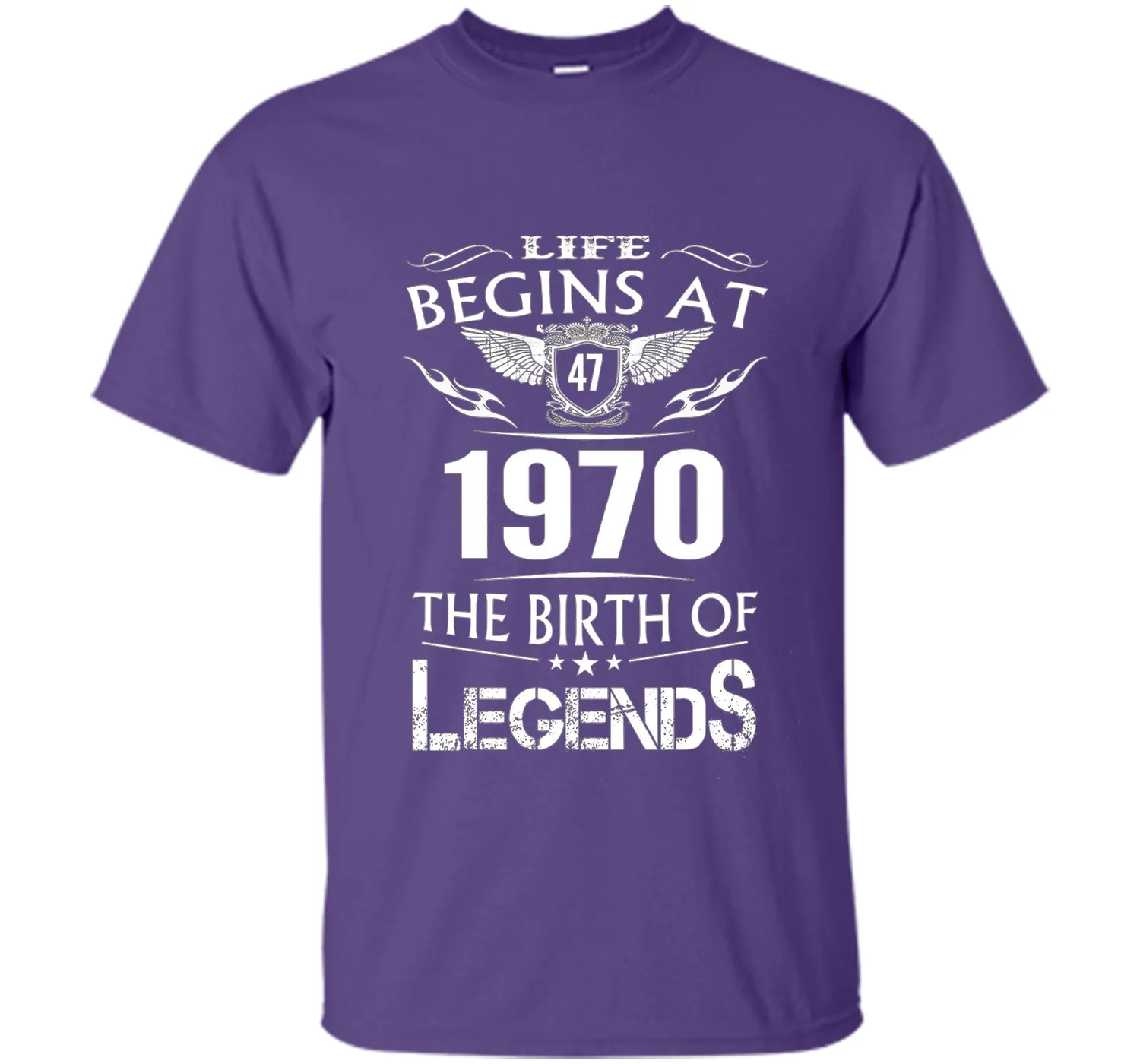 Life Begins At 47 1970 The Birth Of Legends T-Shirt cool shirt