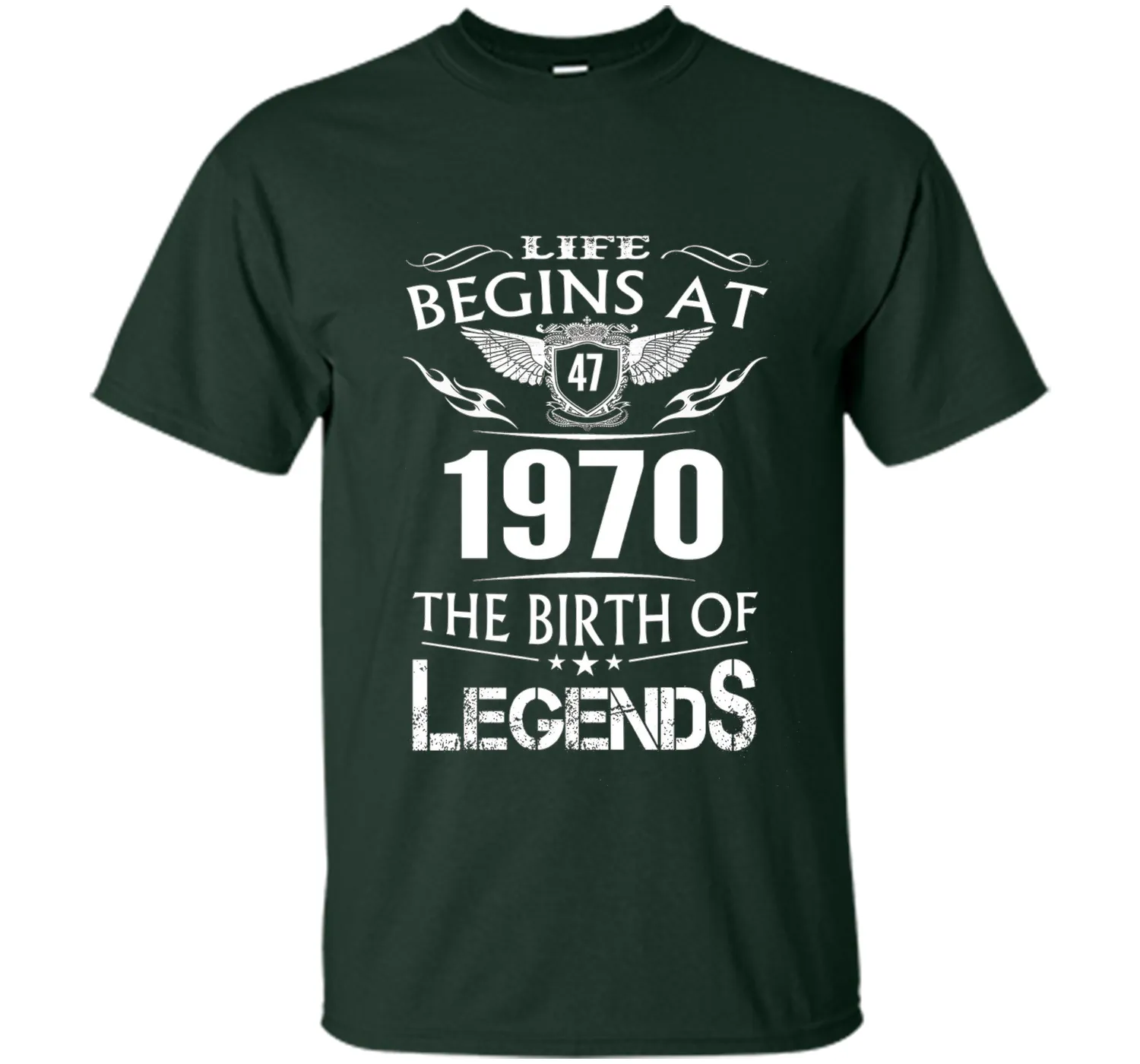 Life Begins At 47 1970 The Birth Of Legends T-Shirt cool shirt