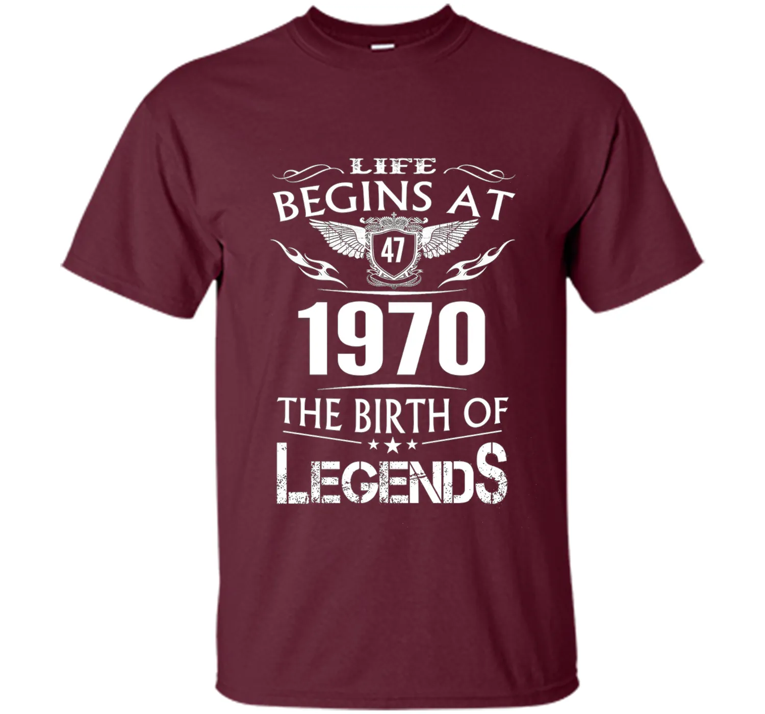 Life Begins At 47 1970 The Birth Of Legends T-Shirt cool shirt