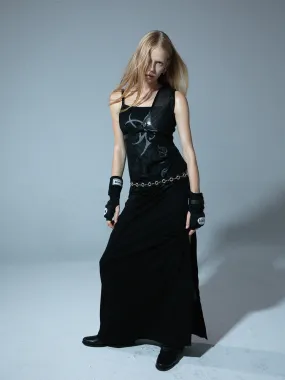 Long Camisole Knit Stretch Punk Dress