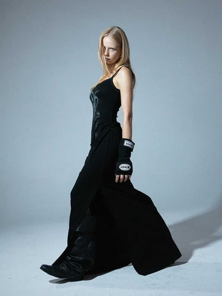 Long Camisole Knit Stretch Punk Dress