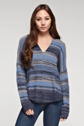 Long Sleeve Baja Stripe Pullover Hoodie