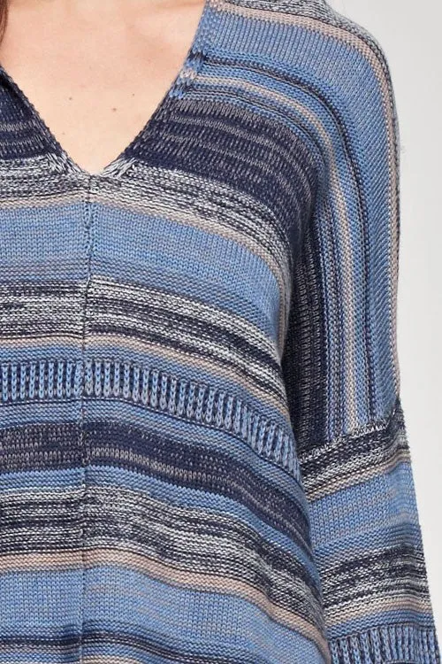 Long Sleeve Baja Stripe Pullover Hoodie