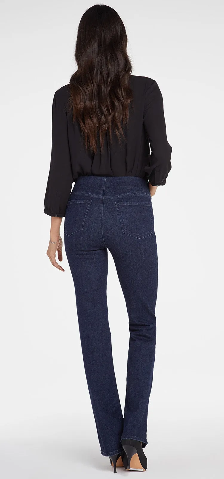 Marilyn Straight Pull-On Jeans Medium Blue SpanSpring™ Denim | Langley