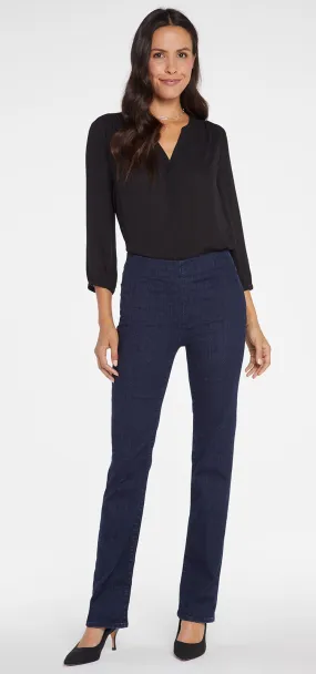 Marilyn Straight Pull-On Jeans Medium Blue SpanSpring™ Denim | Langley