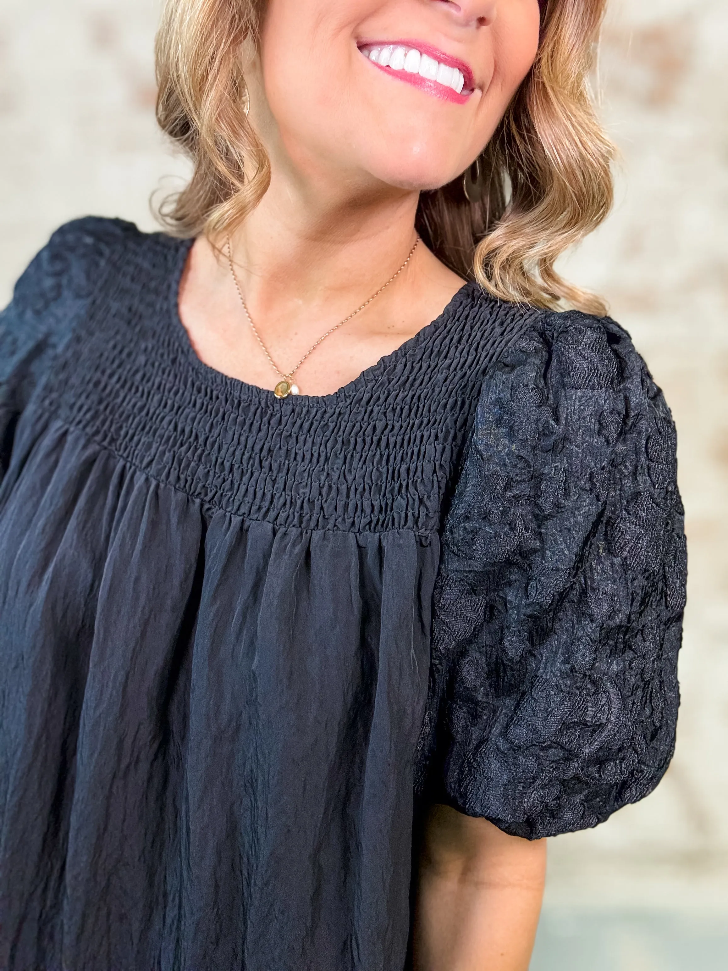 Mary Black Burnout Top