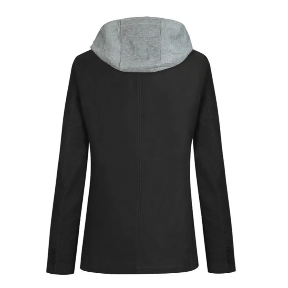 Mens Blazer with Removable Hood