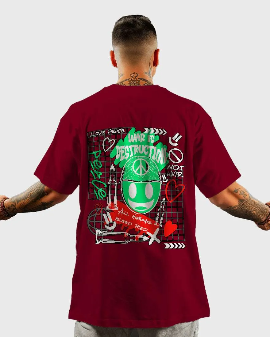 Mens Oversized Tshirt Funky Destruction