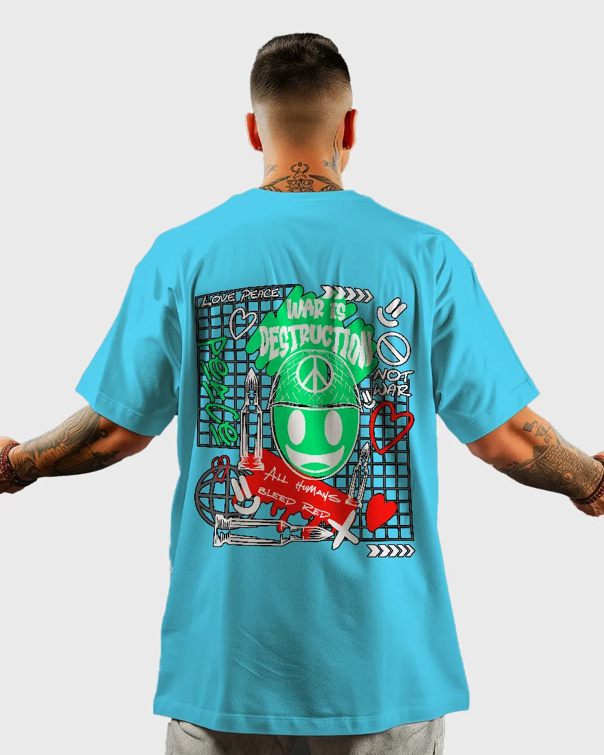 Mens Oversized Tshirt Funky Destruction
