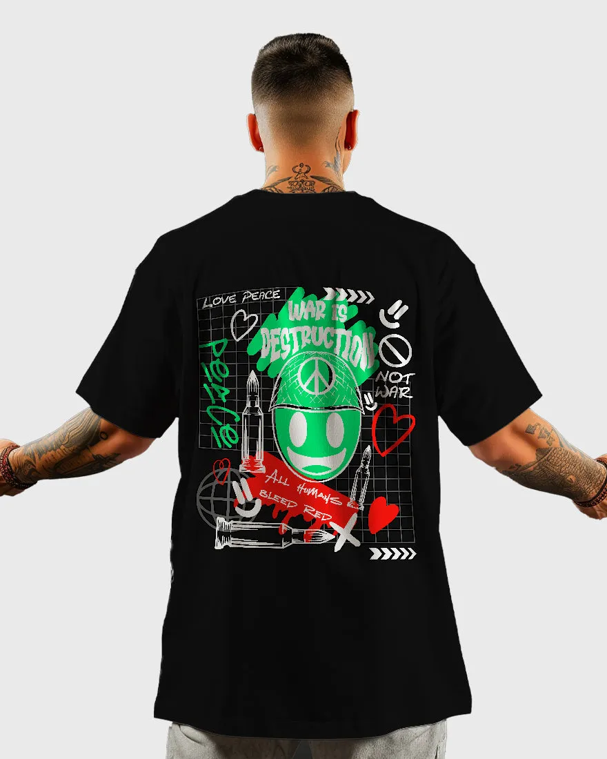 Mens Oversized Tshirt Funky Destruction