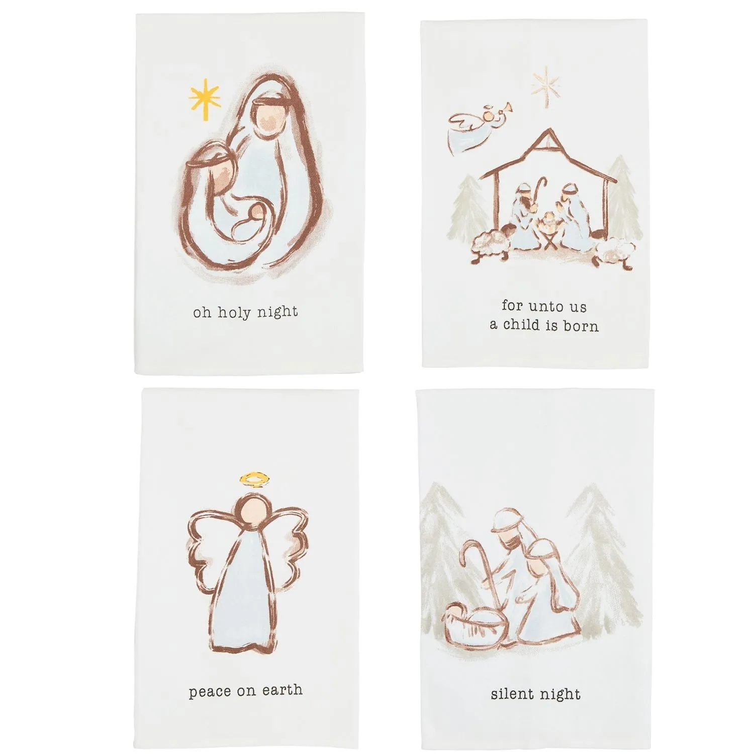 Nativity Hand Towels by Mud Pie