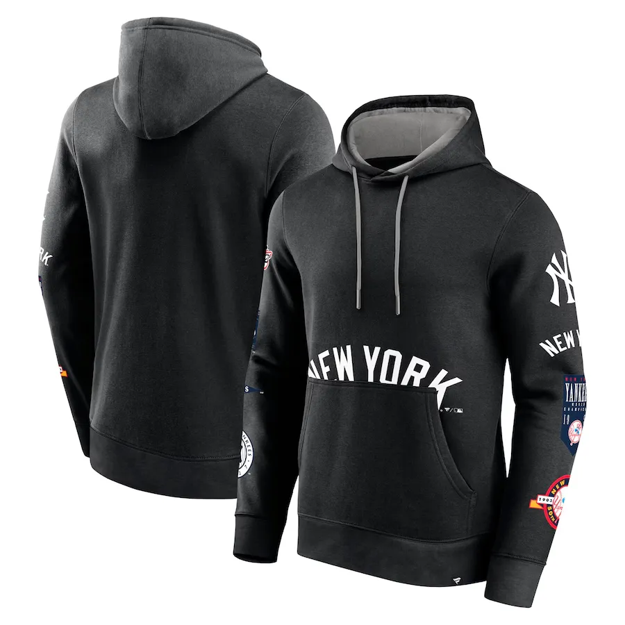 NEW YORK YANKEES MEN'S WILD WINNER PULLOVER HOODED SWEATSHIRT