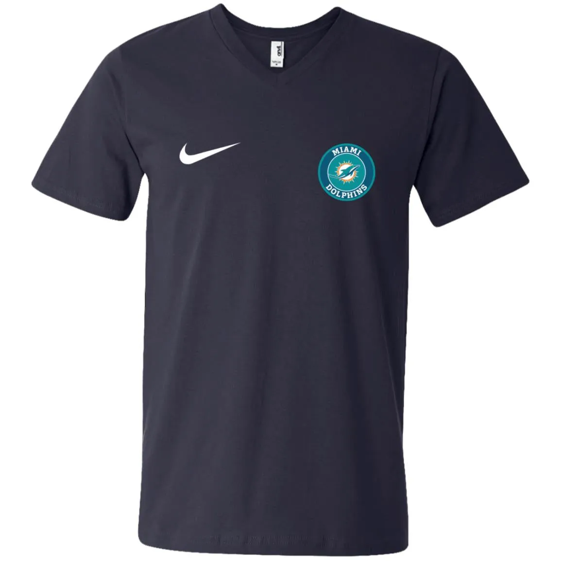 Nike Miami Dolphins Nfl Football Men V-Neck T-Shirt