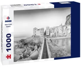 Noah Jigsaw Puzzle Jacksonville, Florida, USA downtown skyline in the afternoon over St. Johns River in black white 1000 pieces
