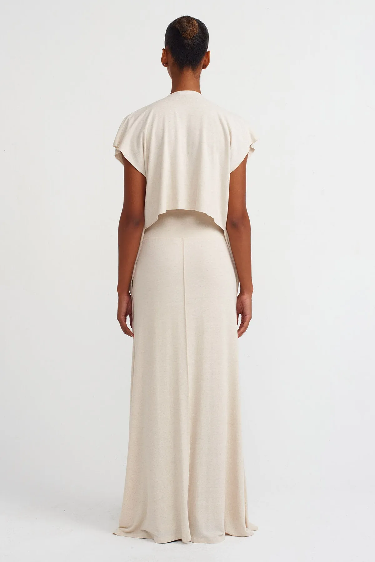 Nu High-Waisted Maxi Skirt Natural