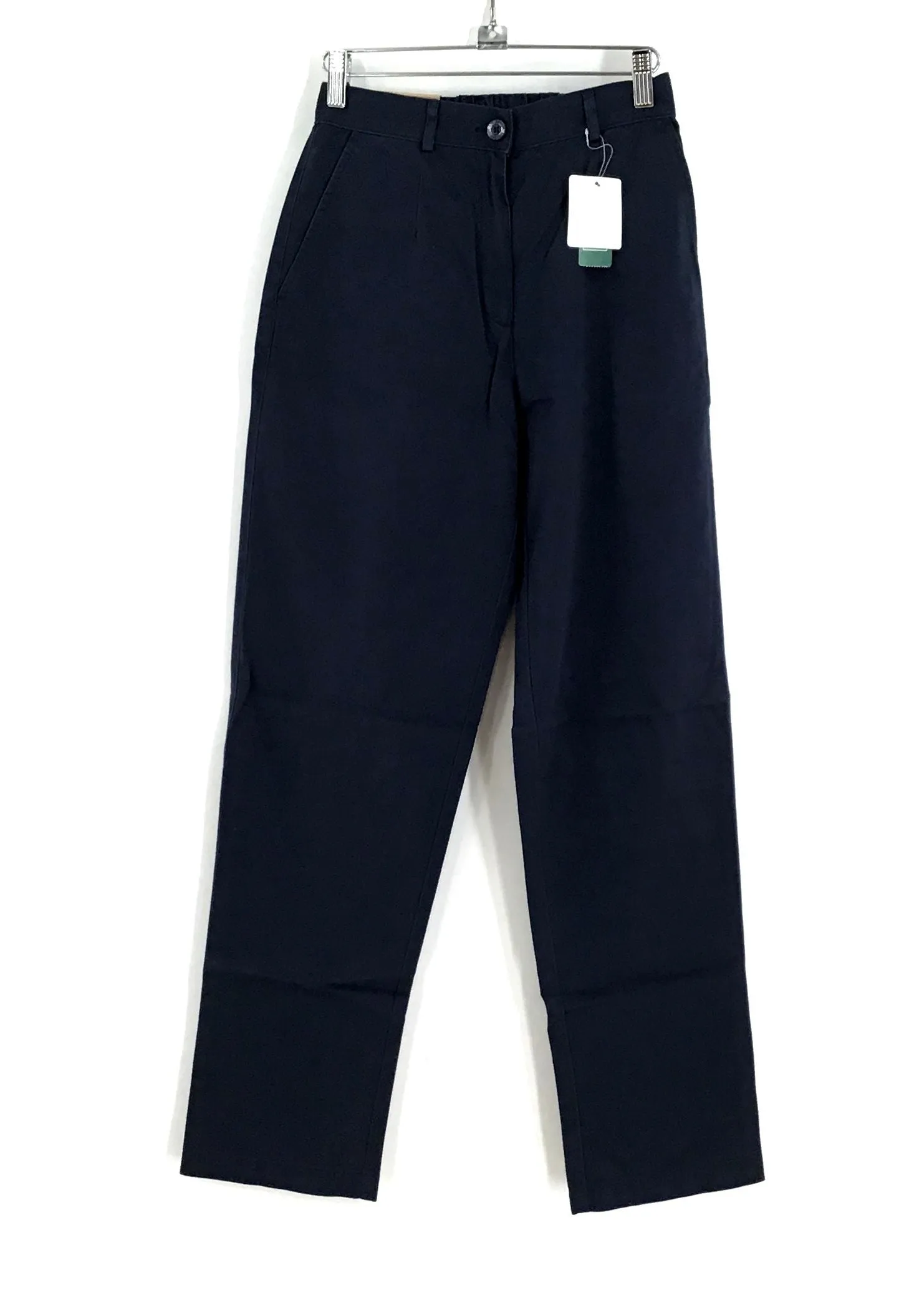 NWT L.L. Bean Women's Navy Blue Black Twill Chino Pants - Size 4 M/T Lot Of 4