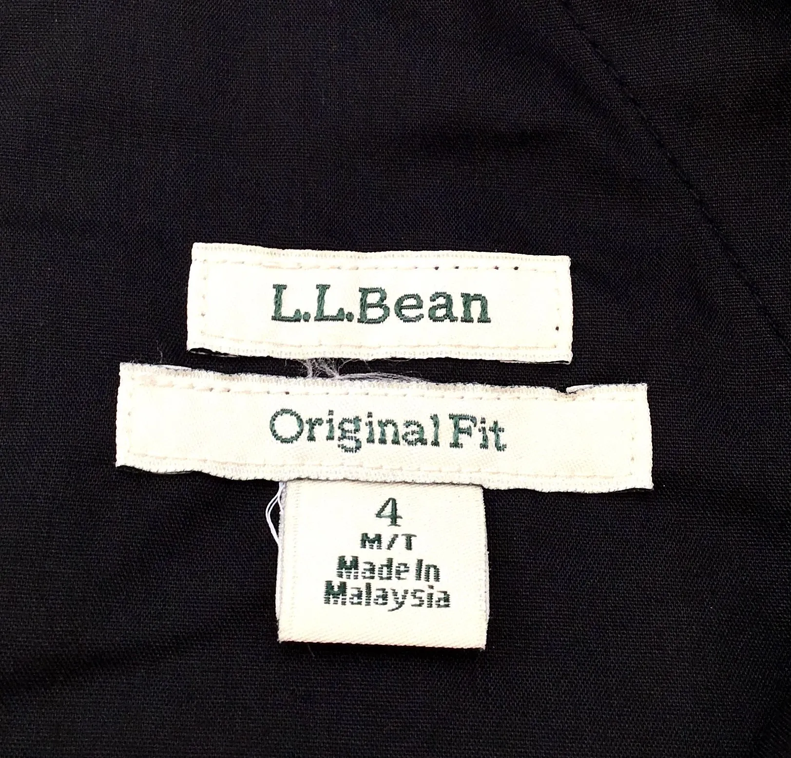 NWT L.L. Bean Women's Navy Blue Black Twill Chino Pants - Size 4 M/T Lot Of 4