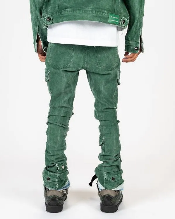PHEELINGS MY PLEASURE FLARE STACK DENIM (CASTLETON GREEN)