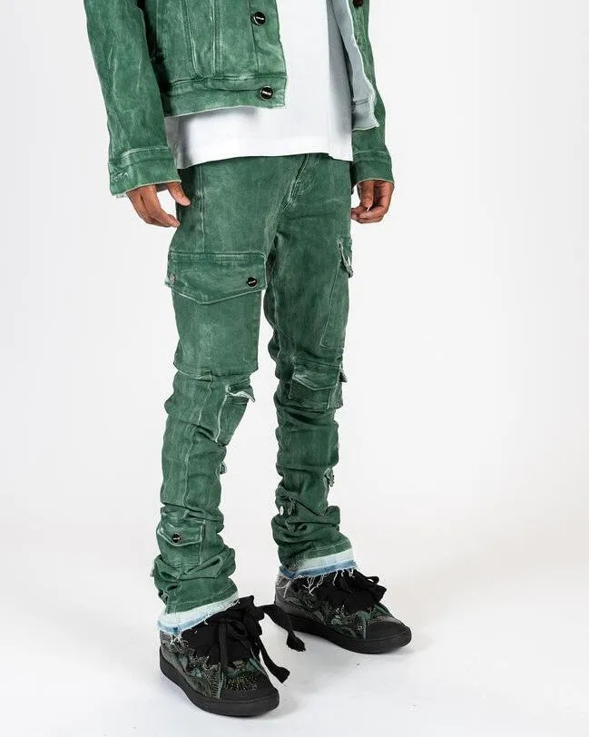 PHEELINGS MY PLEASURE FLARE STACK DENIM (CASTLETON GREEN)