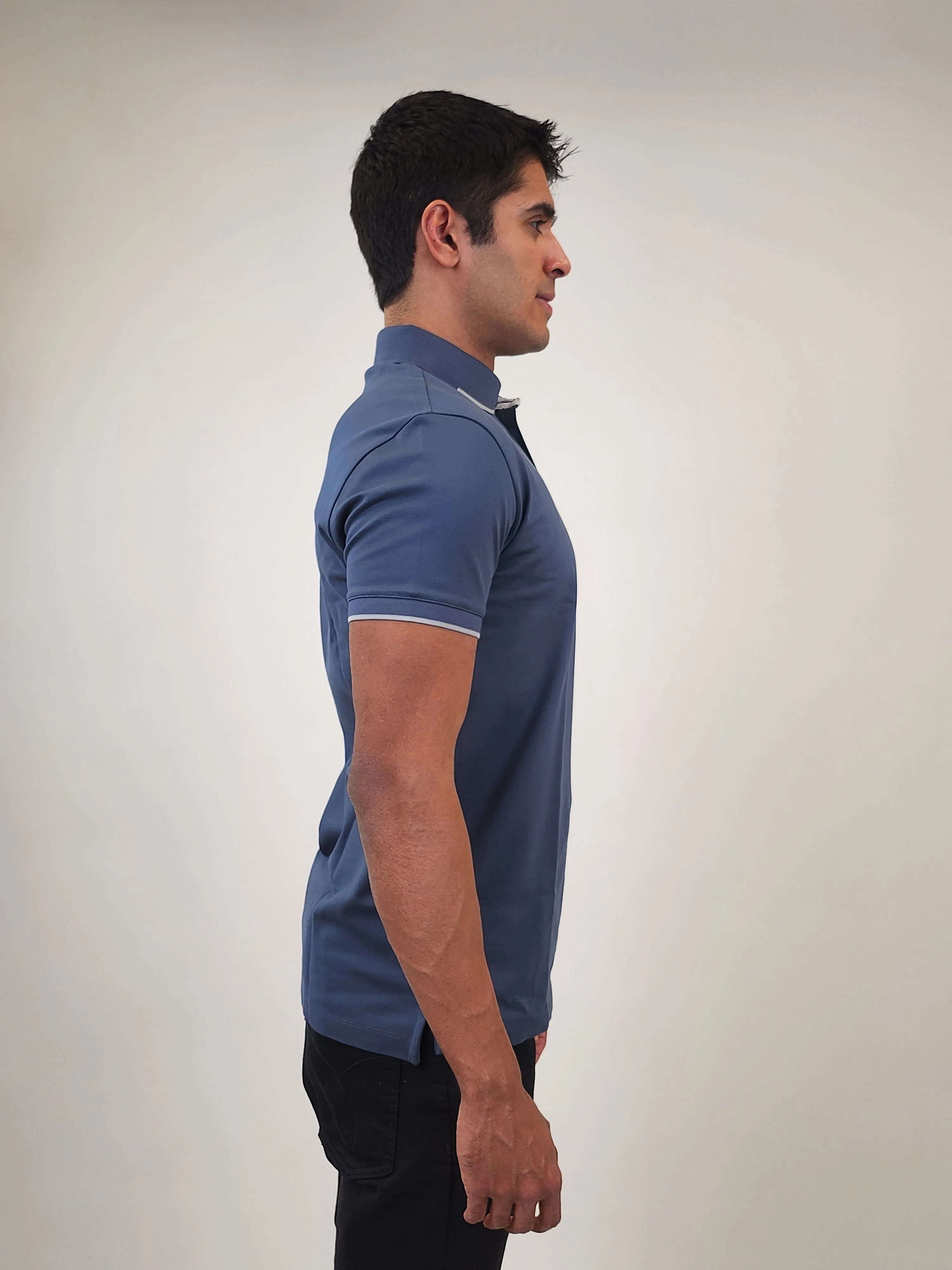 R2 Amsterdam Blue Solid Polo