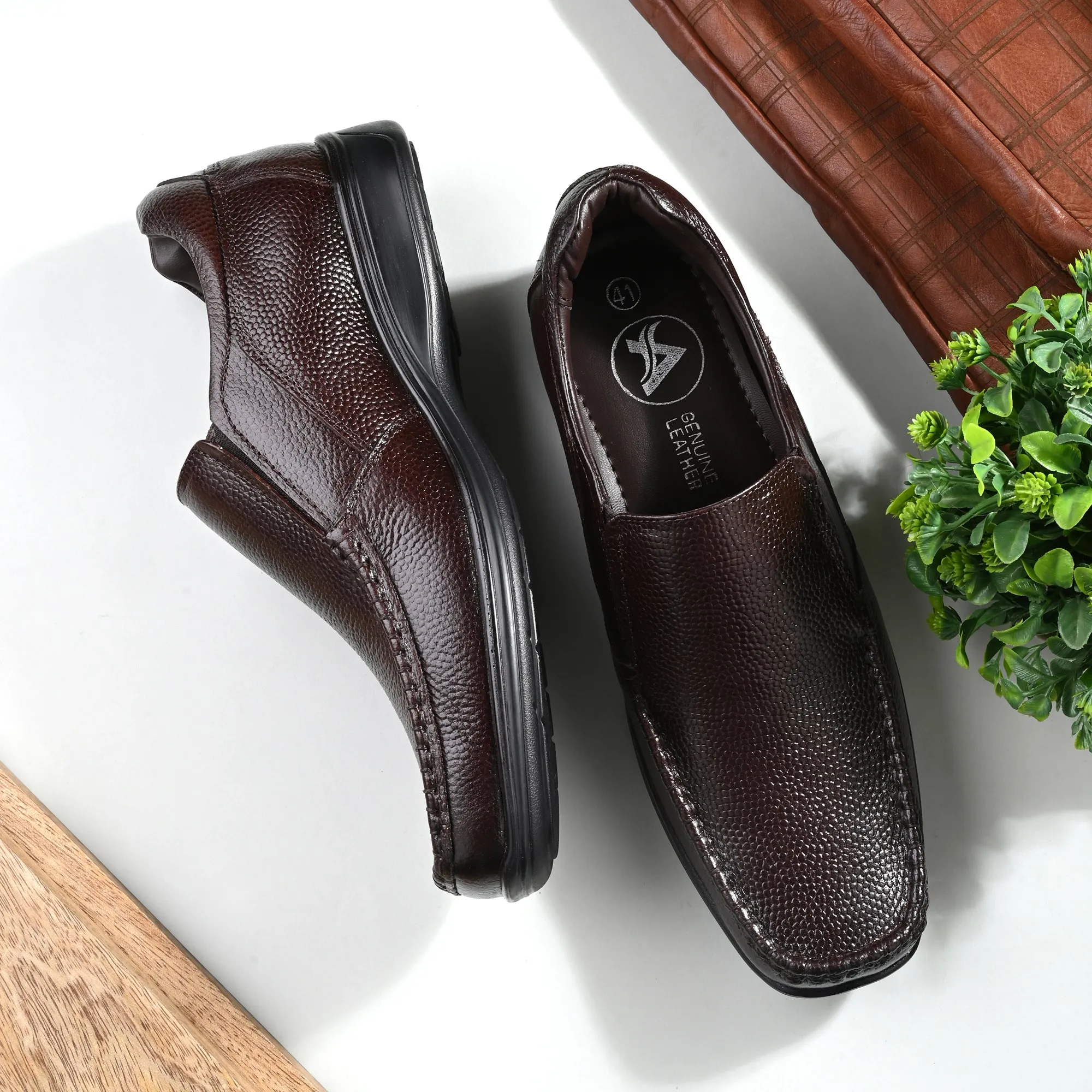 Rich Trumock Full Grain Leather Slip Ons
