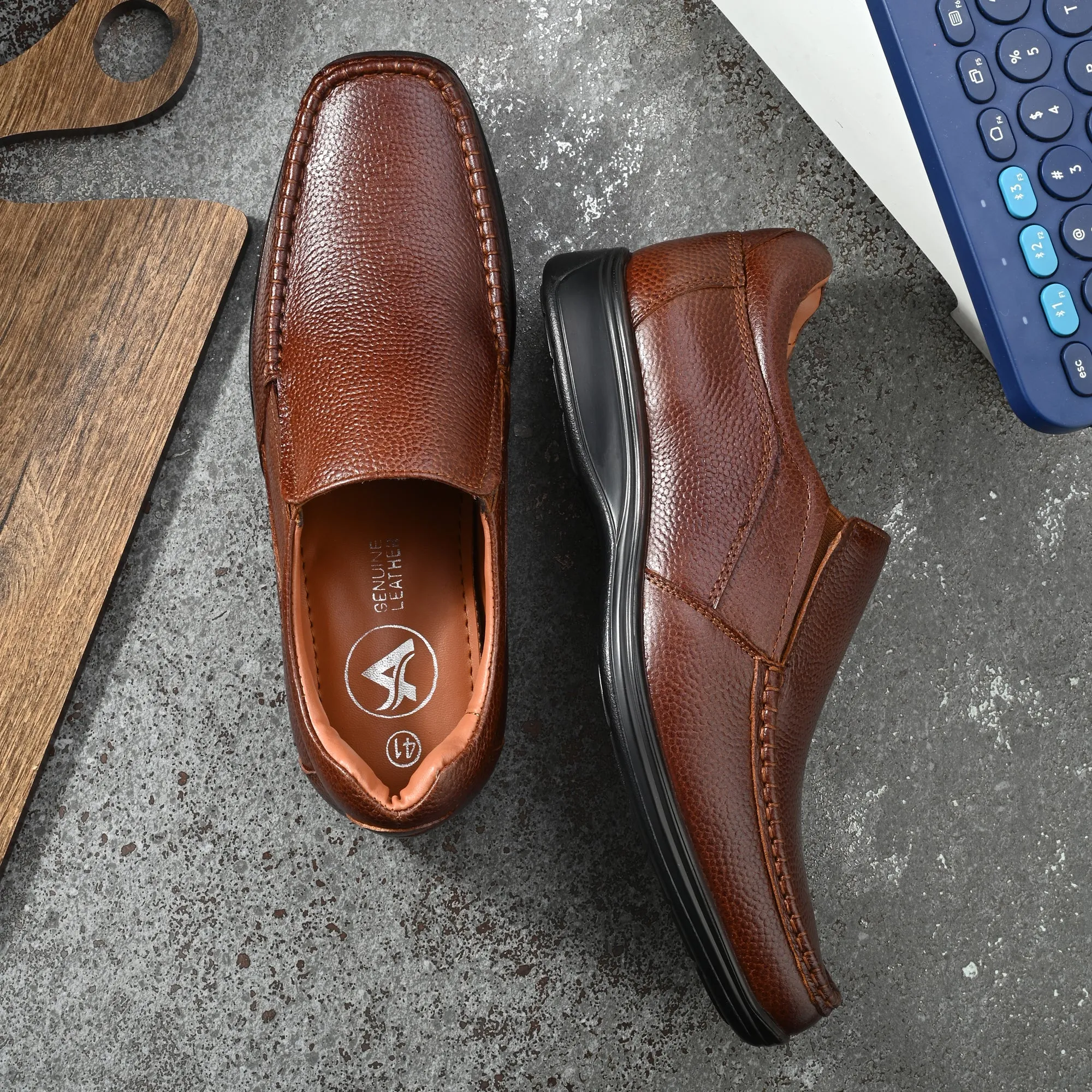 Rich Trumock Full Grain Leather Slip Ons