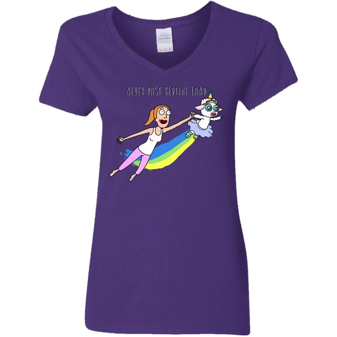 Rick And Morty Summer Never Past Bedtime Land Women V-Neck T-Shirt