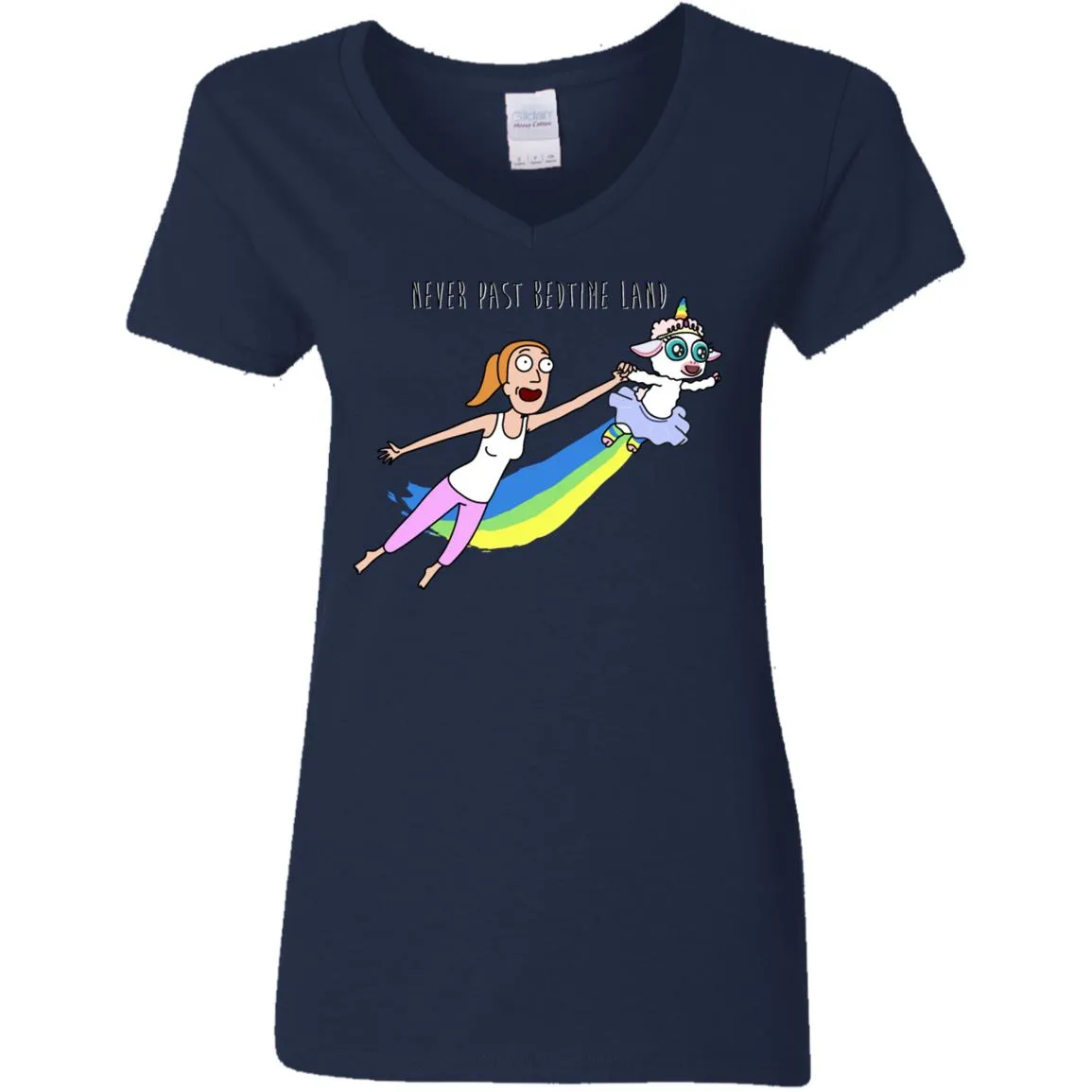 Rick And Morty Summer Never Past Bedtime Land Women V-Neck T-Shirt