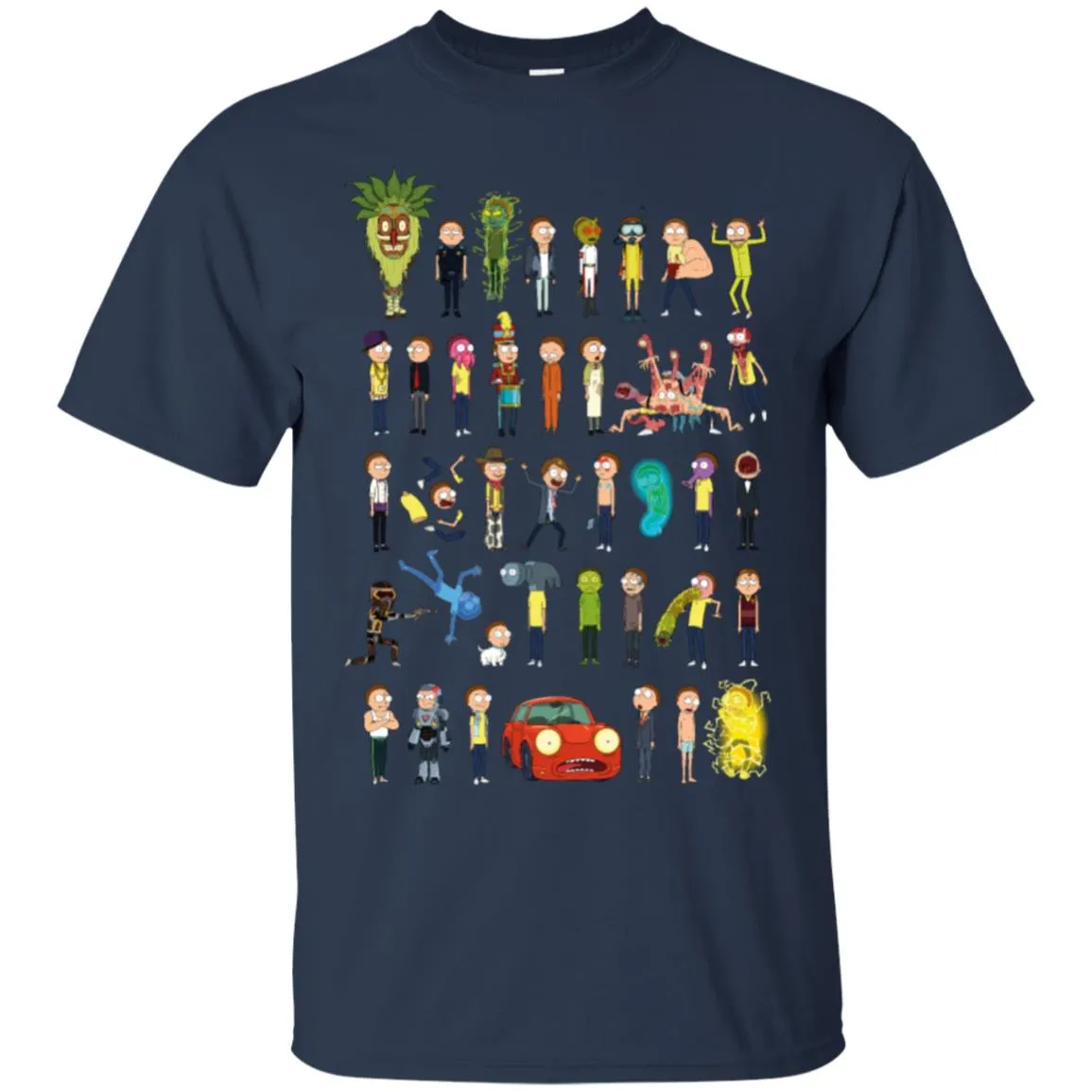 Ricky And Morty The Many Morty's Men T-Shirt