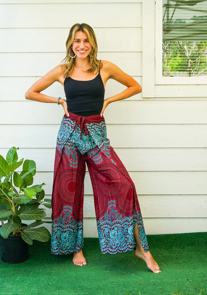 Ruby Mandala Palazzo Wrap Pants