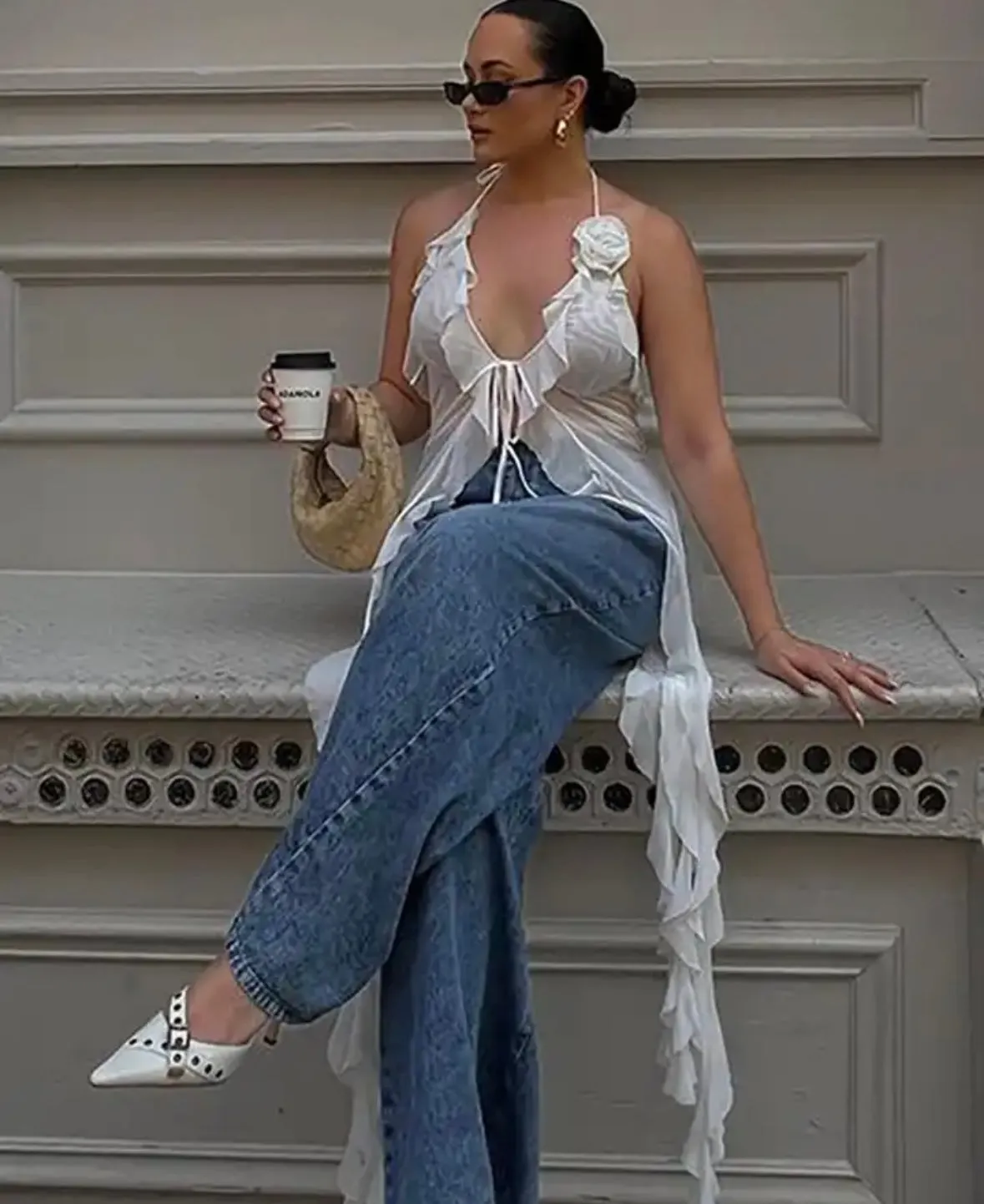 Ruched crop top