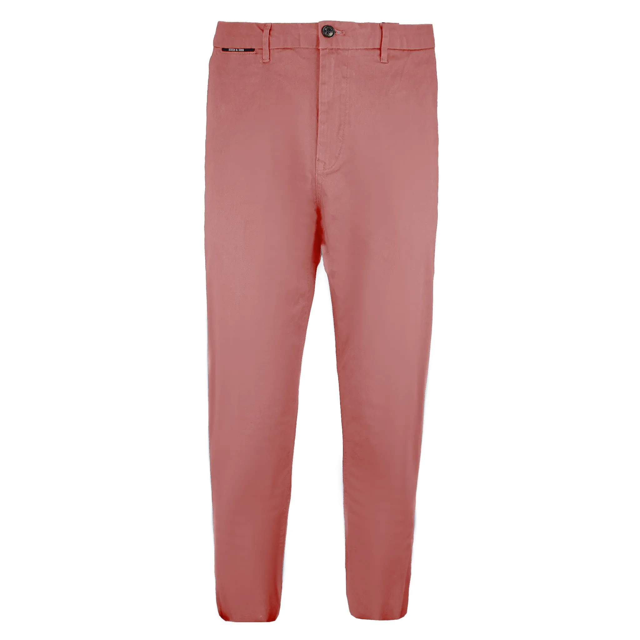 Scotch & Soda Regular Slim Fit Mens Pink Chinos