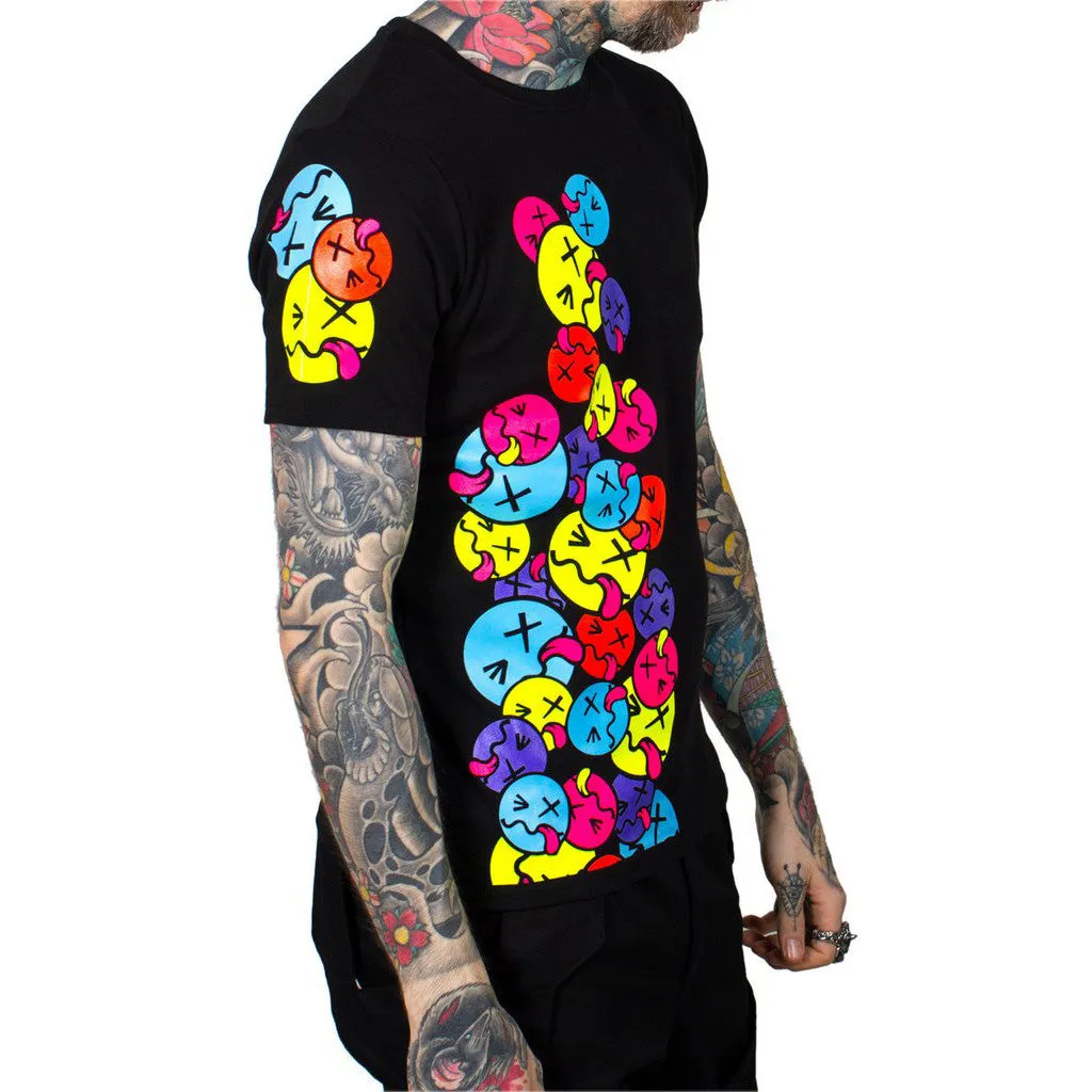 SIDE TONGUE UNISEX T-SHIRT BLACK