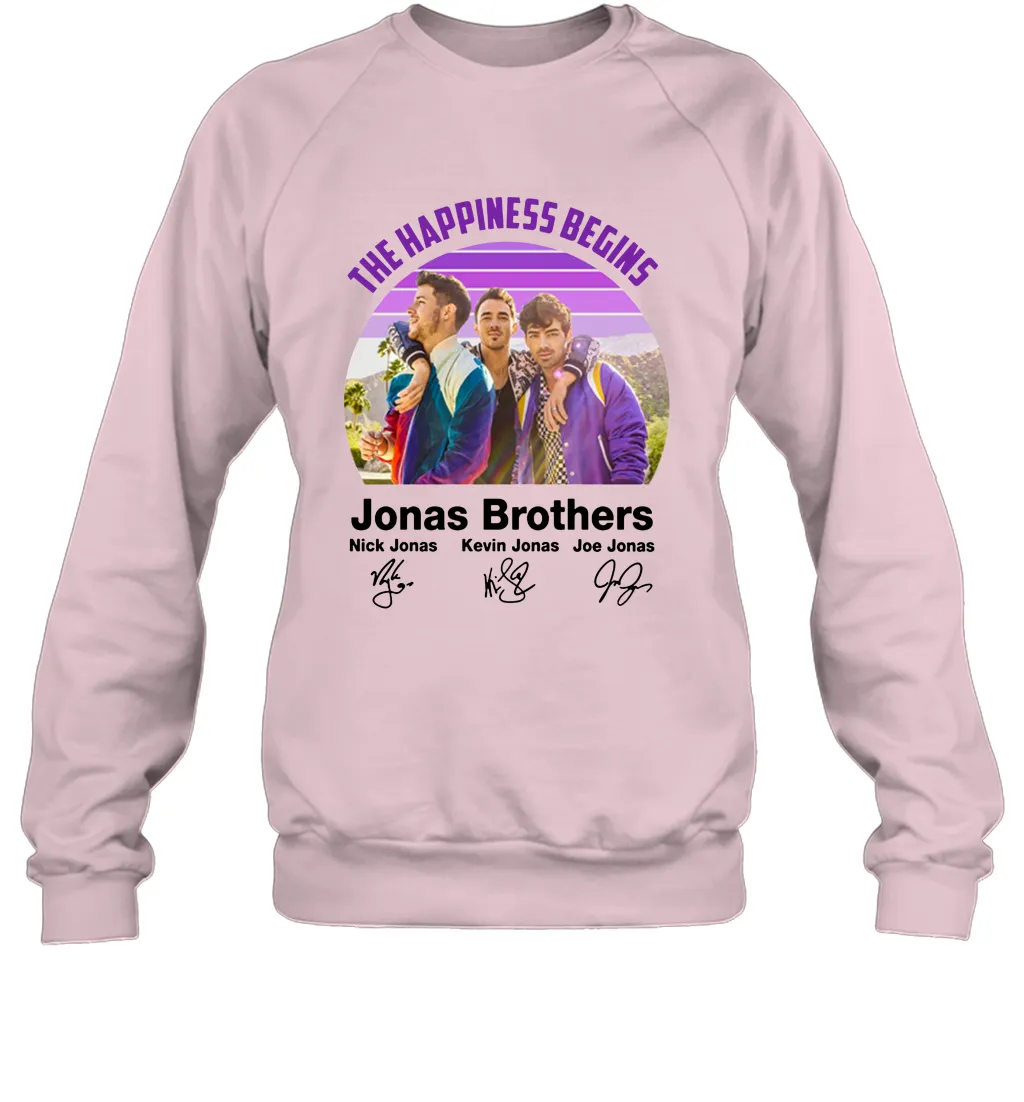 Signatures The Happiness Begins Jonas Brothers Shirt Crewneck Sweatshirt