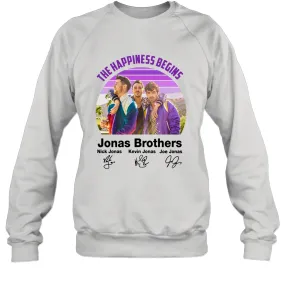 Signatures The Happiness Begins Jonas Brothers Shirt Crewneck Sweatshirt