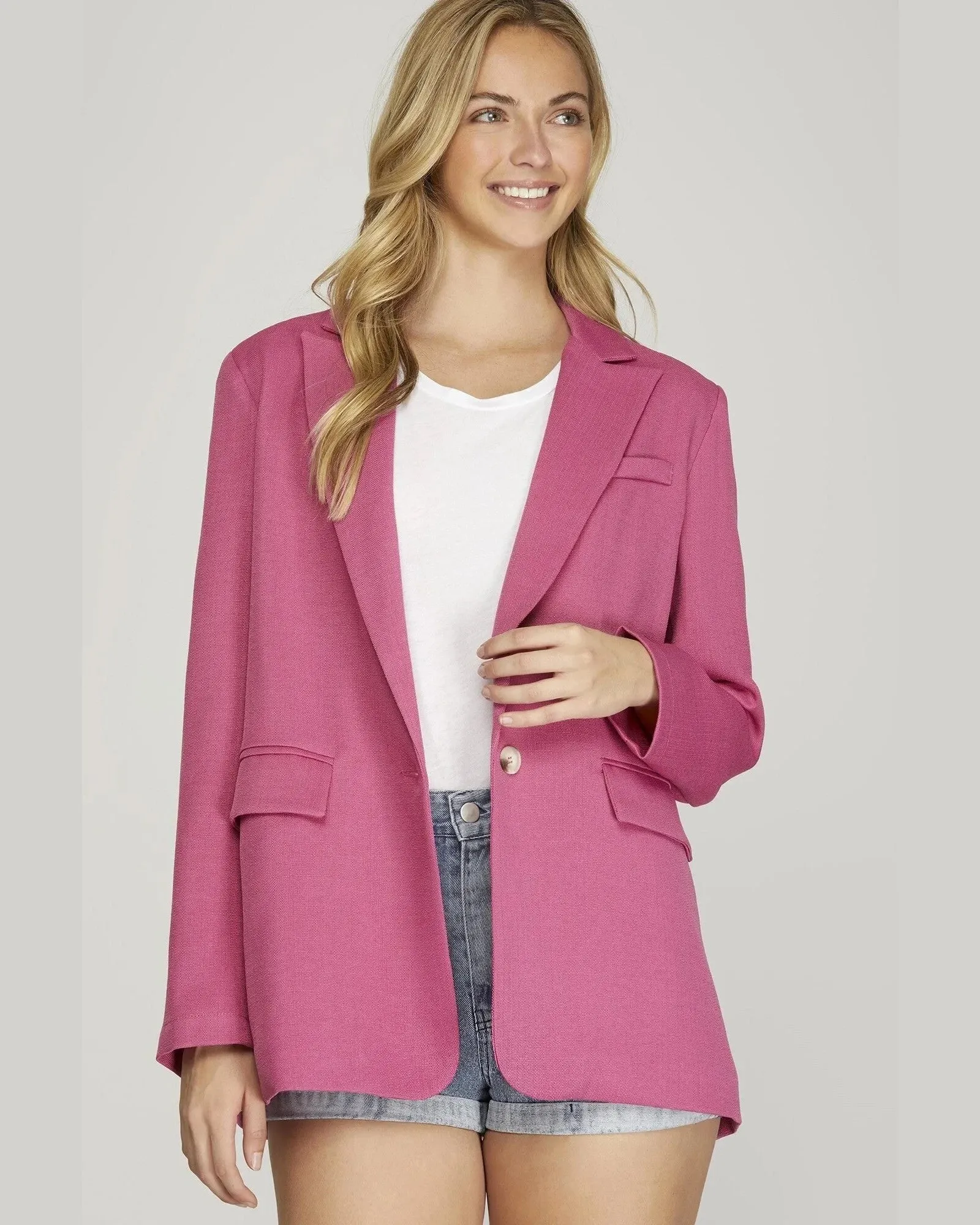 Single Breasted Woven Blazer
