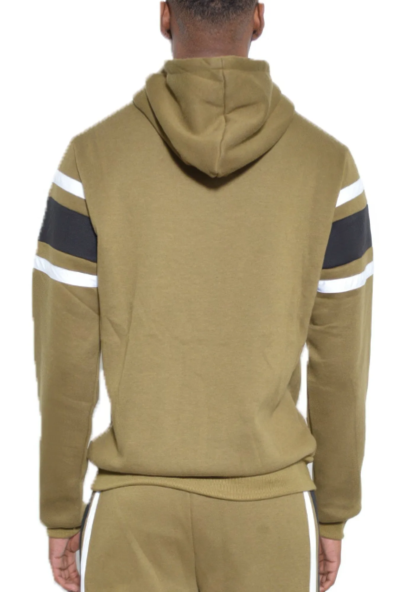 Solid With Three Stripe Pullover Hoodie