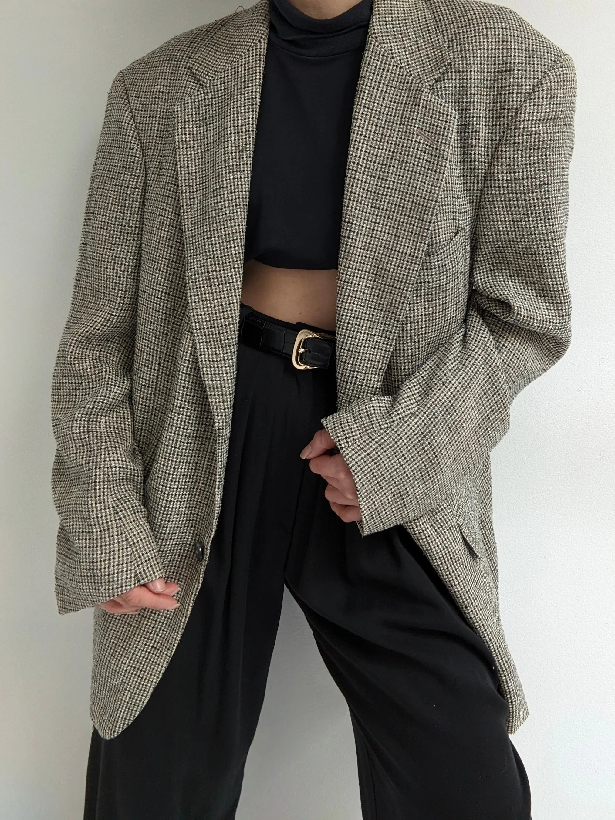 Stunning Vintage Handloomed Woven Silk Blazer