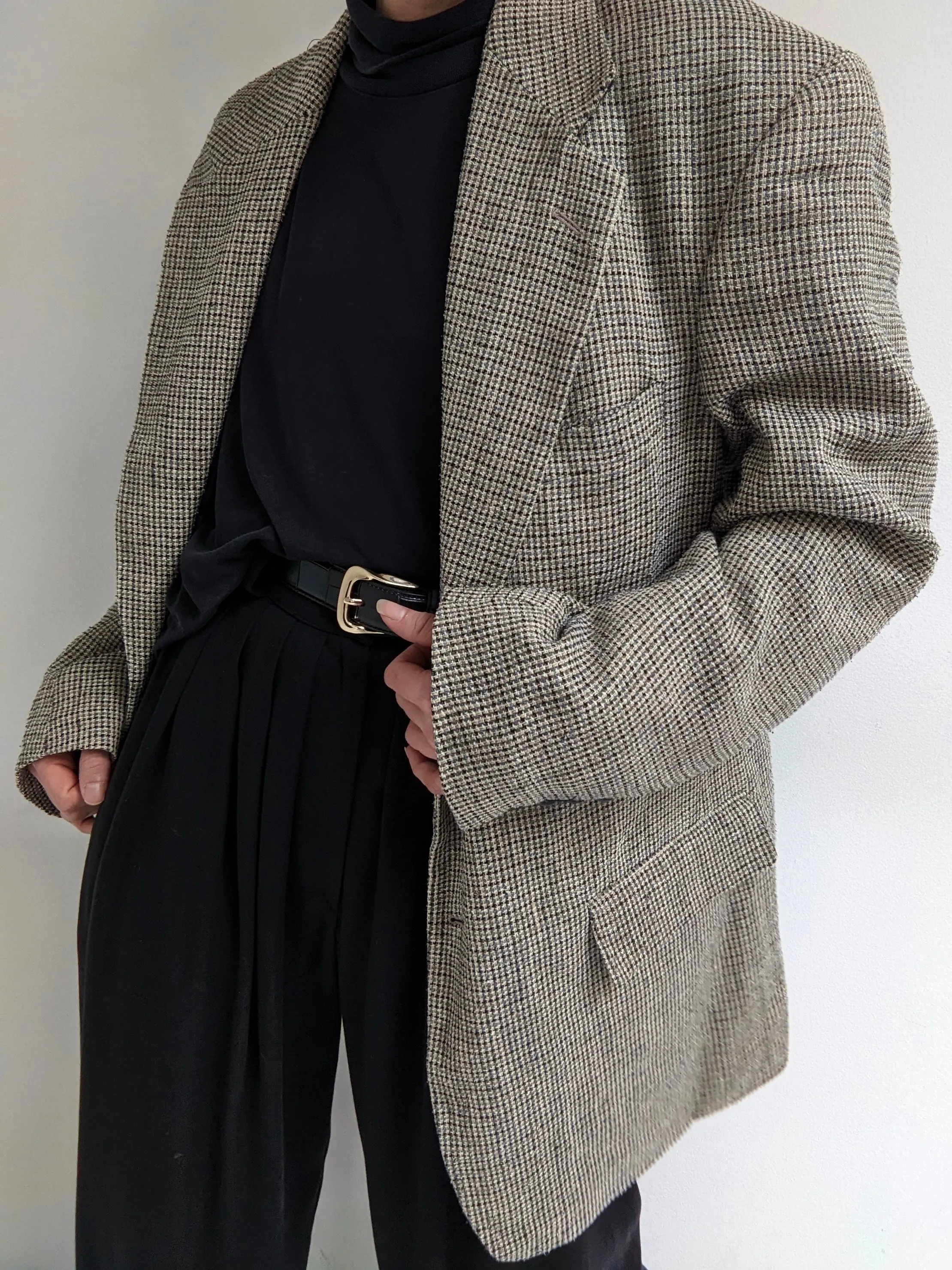 Stunning Vintage Handloomed Woven Silk Blazer