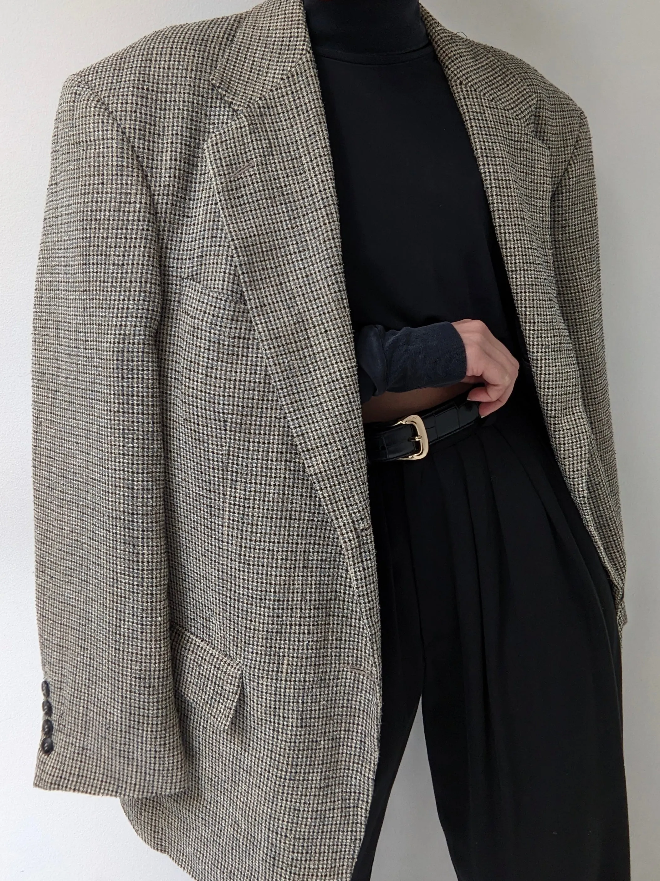 Stunning Vintage Handloomed Woven Silk Blazer