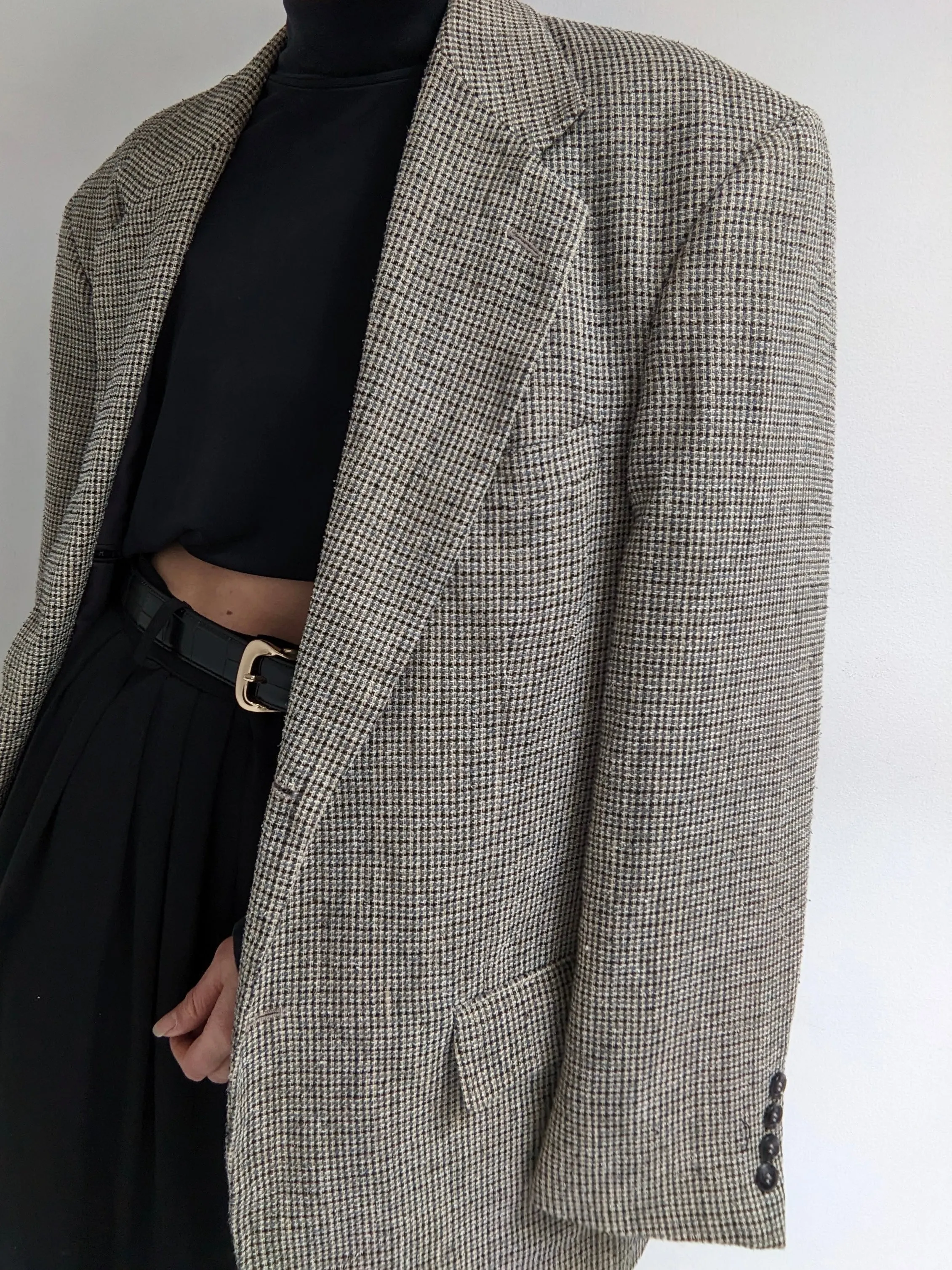 Stunning Vintage Handloomed Woven Silk Blazer