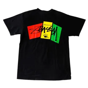 STUSSY RASTA FLAG TEE  (M)