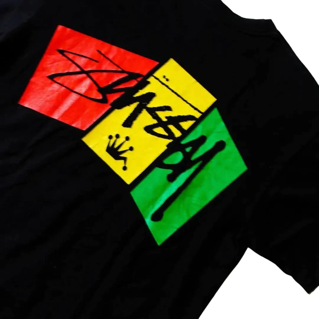 STUSSY RASTA FLAG TEE  (M)