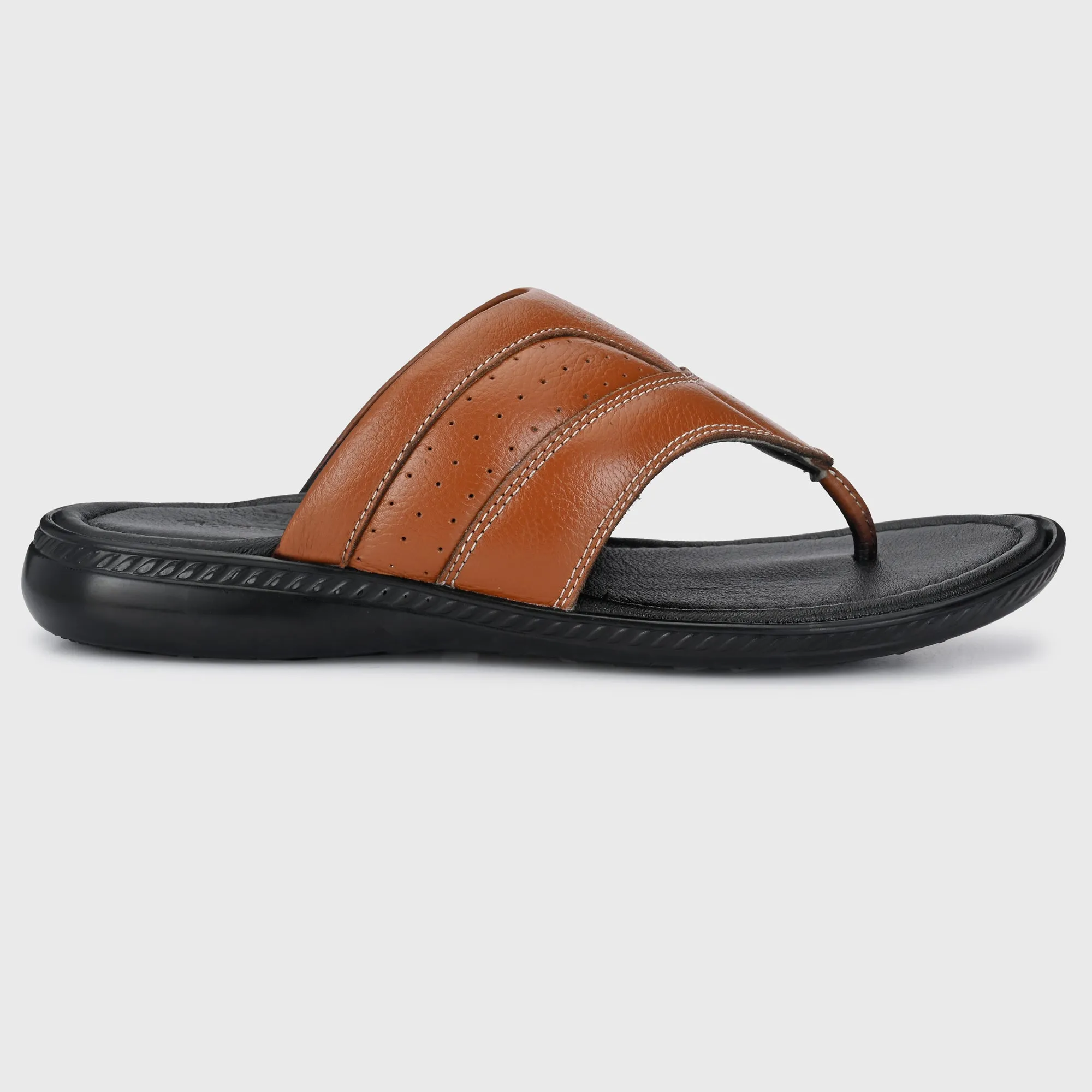 Stylish Serenity: Genuine Leather Slippers for Men