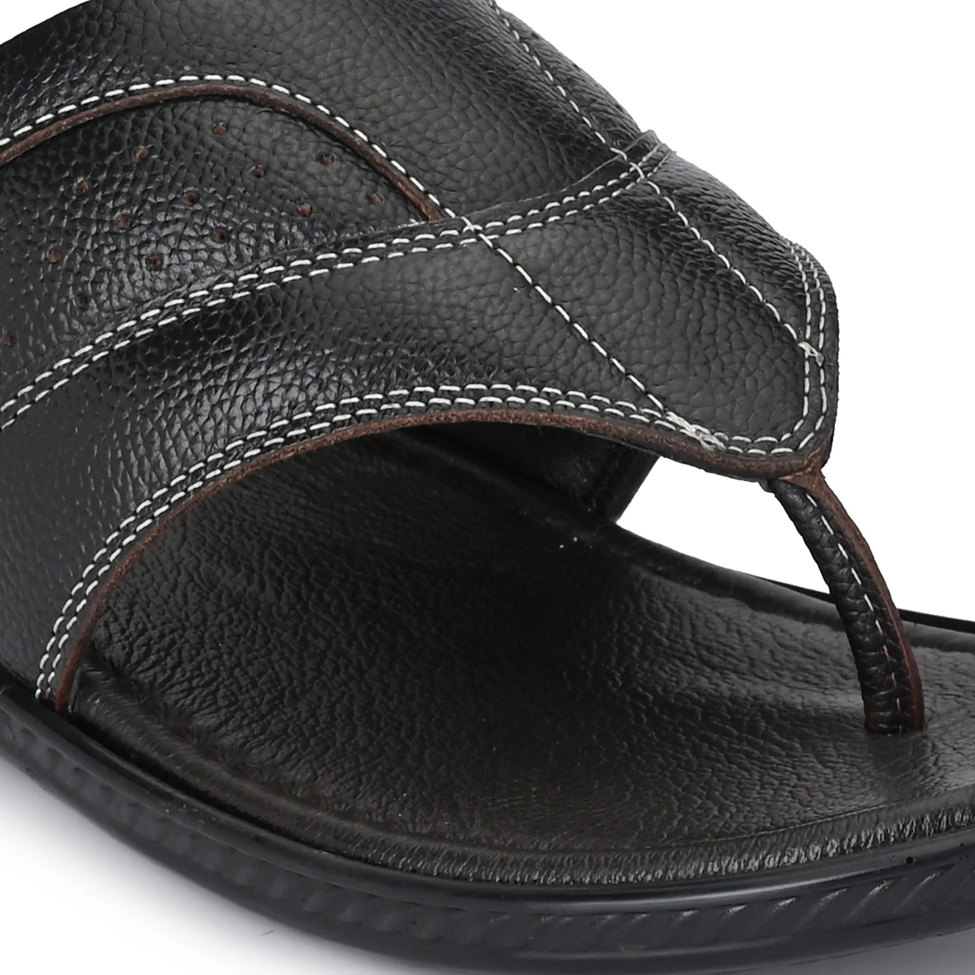 Stylish Serenity: Genuine Leather Slippers for Men