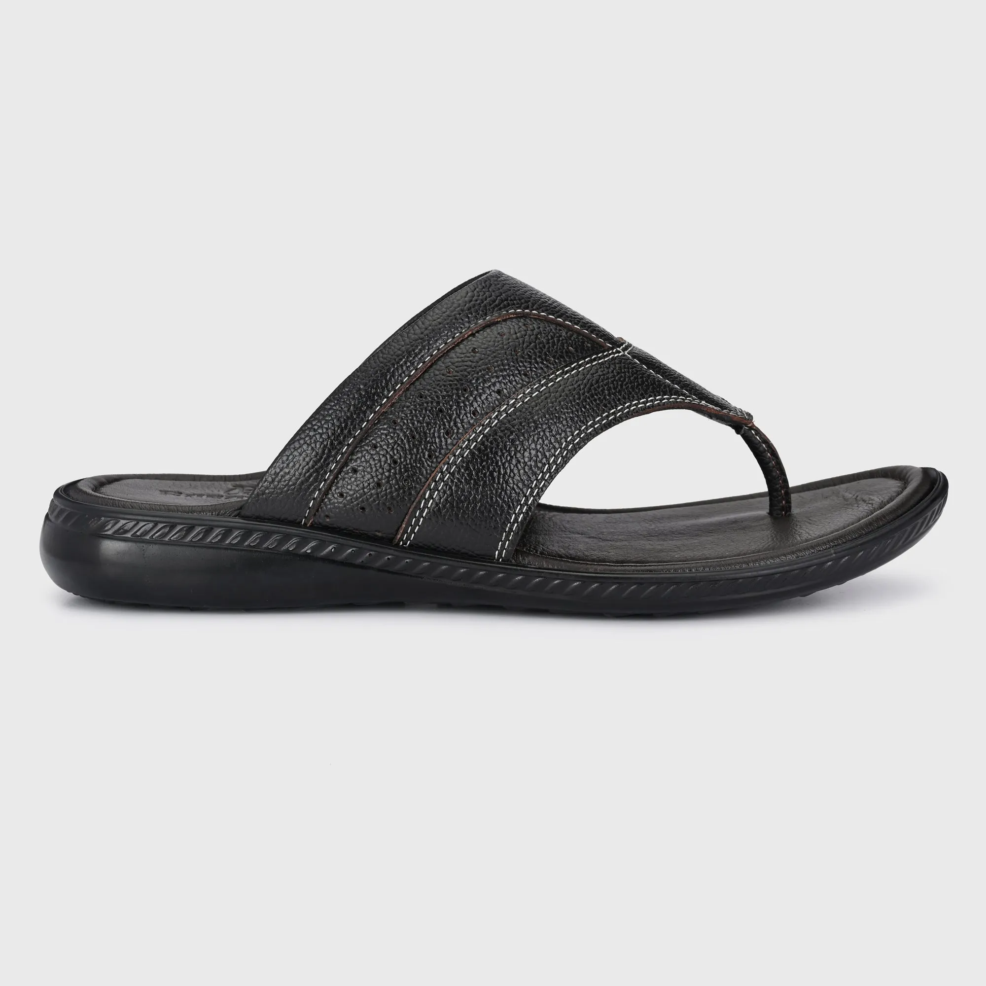 Stylish Serenity: Genuine Leather Slippers for Men