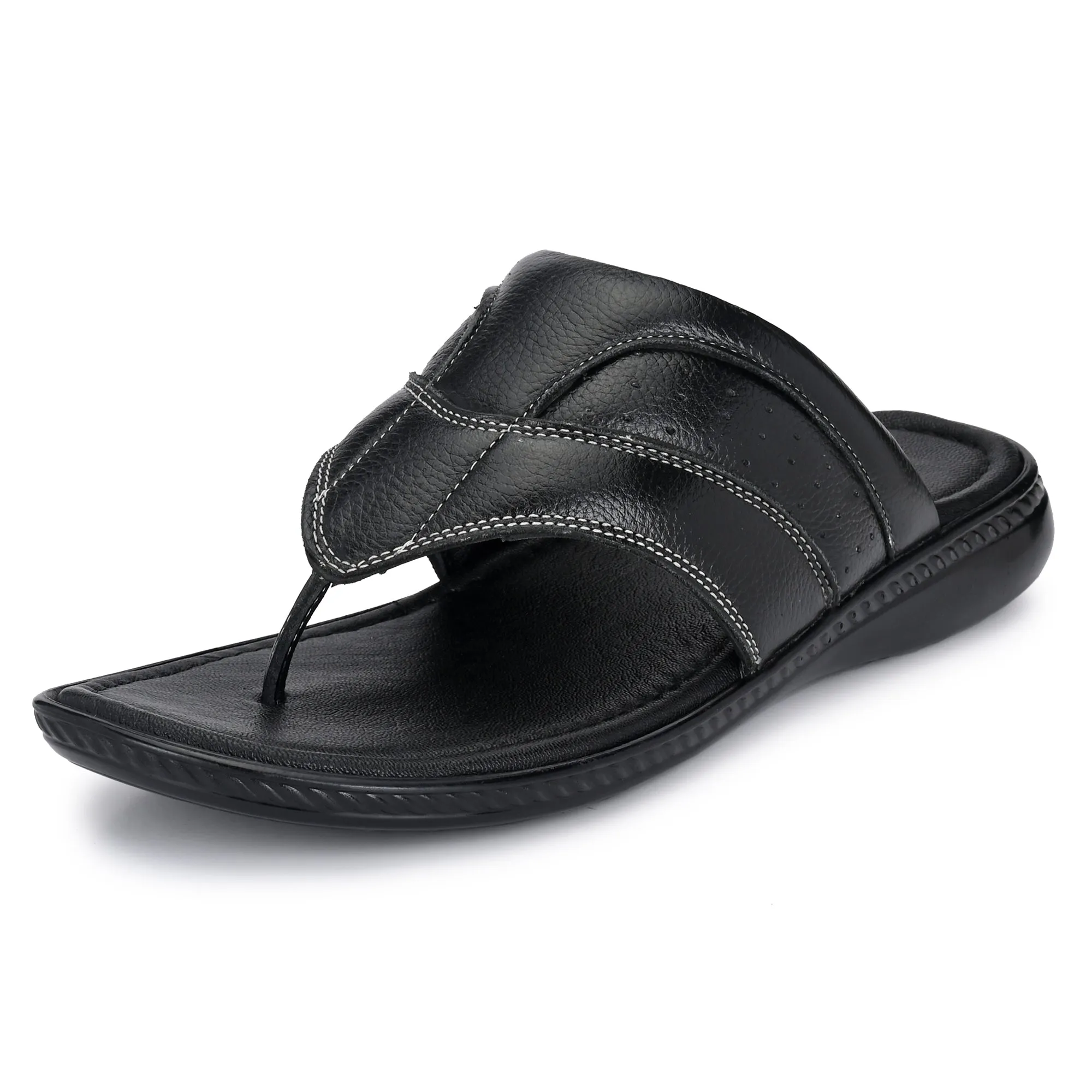 Stylish Serenity: Genuine Leather Slippers for Men