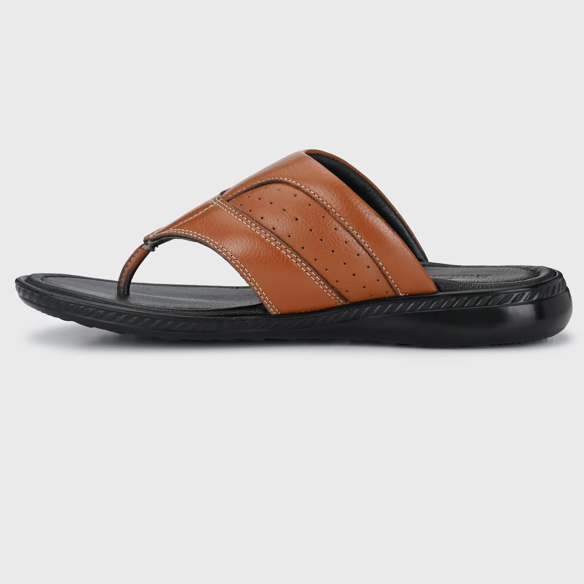 Stylish Serenity: Genuine Leather Slippers for Men